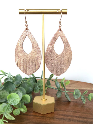 Rose Gold Fringe Drop